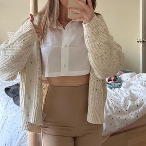 Croped button up shirt